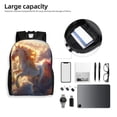 thumbnail image 6 of Haiem Rainbow Cloud White Horse Backpack - Stylish and Durable 15-inch Laptop Backpack with Waterproof Oxford Fabric, 6 of 8
