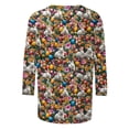 thumbnail image 4 of Ladies Tops and Blouses 3/4 Sleeve,Easter Shirts Women's 3/4 Sleeve Plus Size Crewneck Tunic Tops Funny Bunny Graphic Tee Shirts Spring Dressy Blouses, 4 of 5