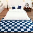 thumbnail image 4 of SARAG 6x9ft Sage White Sand Green Checkered Rug, Big Fluffy Plaid Area Rugs For Bedroom Living Room, Modren Indoor Rug For Kids Girls Room, Nursery Dorm, Non-Slip, High Pile, 4 of 8
