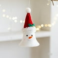 thumbnail image 4 of Mouliraty Cute Santa Claus, Snowman & Reindeer Bell Ornaments, 5.51in Christmas Tree Decorations, Xmas Hanging Figurines for Home, Holiday Party Supplies, 4 of 6