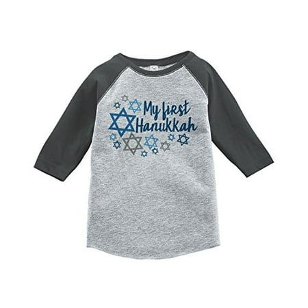

Custom Party Shop Baby s My First Hanukkah Raglan Grey