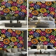 thumbnail image 6 of Peel and Stick Wallpaper Canvas Bright Colorful Hand Drawn Felt Tip Pen Daisies Dark Floral Seamless Modern Art Wall Mural Decor Self Adhesive and Removable 69in x 98in, 6 of 6