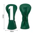 thumbnail image 4 of CSChome Housse de Golf en Cuir Faux Cuir Housse de Tête de Club de Golf Style Britannique Vert Imperméable Résistant à l'Usure Protection de Tête Accessoires de Club de Golf, 4 of 6