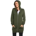 thumbnail image 4 of Zeagoo Women's Zip Up Hoodies Long Sleeve Fall Fleece Jacket Casual Oversized Tunic Hooded Sweatshirt With Pockets Winter Coats, 4 of 10