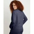 thumbnail image 3 of Hanes Women's Garment Dyed Fleece Sweatshirt Anchor Slate S, 3 of 5