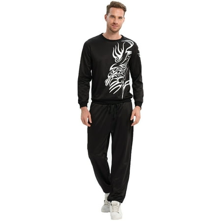 

ketyyh-chn99 Black Orange Scrubs For Men Set Mens Tracksuit Set Sports Gym Training Suits Sportswear Sets with Full Zipper for Men