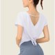 thumbnail image 3 of Camiseta de Manga Corta de Verano para Mujeres Color Sólido Cuello Redondo Camiseta de Manga Corta de Poliéster, Top de Moda Casual para Mujeres Y Niñas, 3 of 5