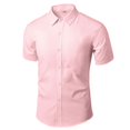 thumbnail image 1 of Camisa blanca de manga larga para hombre, informal, formal, de negocios, de corte entallado, estilo coreano, camisa de trabajo profesional, planchado sin arrugas, 1 of 4