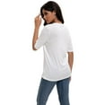 thumbnail image 5 of Women's Casual Short Sleeve Relaxed Fit Basic T-Shirt - Soft Comfortable Everyday Top, 5 of 7