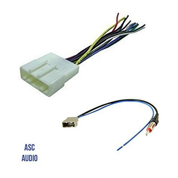 ASC Audio Car Stereo Radio Wire Harness and Antenna Adapter to Aftermarket Radio for some Infiniti Nissan Subaru etc.- listed below
