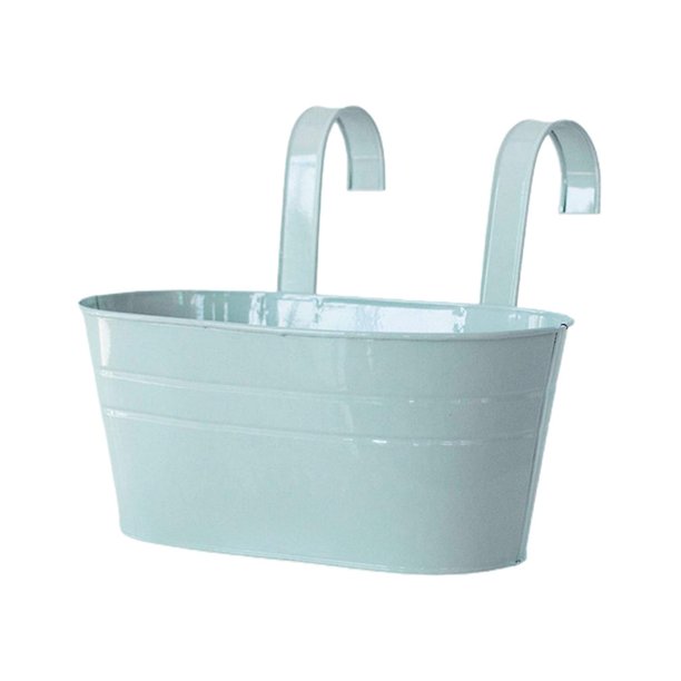 Maceta con gancho desmontable YONGSHENG cubo ovalado de metal para plantas color Verde Gris Naranja Blanco