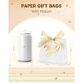 thumbnail image 3 of 30 Pack Small Thank You Gift Bags, 4.5x1.8x3.9in Party Favor Bags with Bow Ribbon, Mini Paper Gift Bag with Gold Foil Printed, White Treat Boxes for Birthday Wedding Bridal Baby Shower, 3 of 6