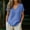 Blue, variant on LIZUOJUN Linen Shirts For Women V-Neck Short Sleeve Blouse Breathable Lightweight Casual Loose Fit Solid Crinkled Gauze Top Summer Beach Bohemian,Blue,L
