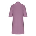 thumbnail image 5 of Ultrave Shirt Dresses for Women Fashion Solid Color Long Sleeve Lapel Dress Fall Clothes, 5 of 6