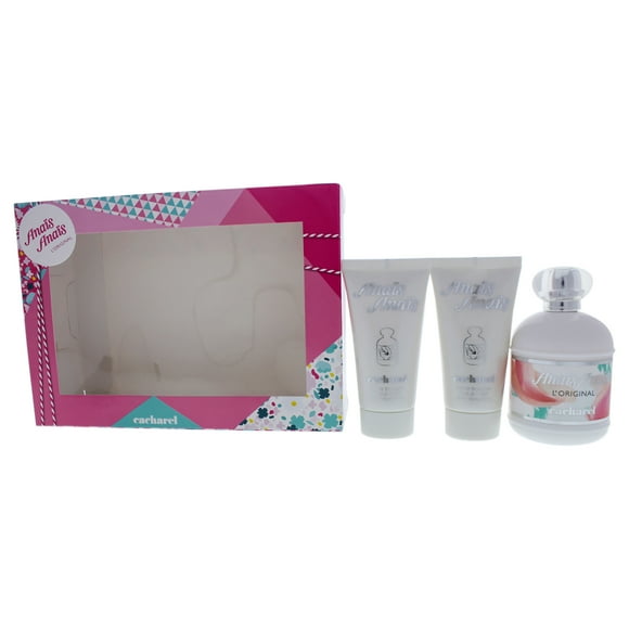 Cacharel 3.4oz EDT Spray 2 x 1.7oz Loción corporal perfumada Anais Anais 3 Pc Gift Set