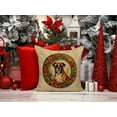 thumbnail image 5 of Boxer Christmas Flowers Throw Pillow 14 in x 14 in, 5 of 5