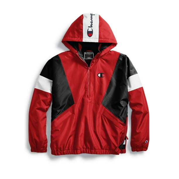 Champion Mens Stadium Anorak XXL Scarlet Black White Walmart