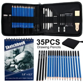 Shuttle Art 124 PCS Drawing Kit, Professional Drawing Supplies with Sketch,  Charcoal, Colored, Graphite, Pastel Pencils & Sticks, Complete Drawing