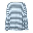 thumbnail image 4 of Long Sleeve Tops for Women, Yigetop Women's New Round Neck Long Sleeved Loose T Shirts Female Comfortable Commute Fashion Long Sleeved Lady T Shirt Long Sleeve Striped Shirt Blue S, 4 of 4