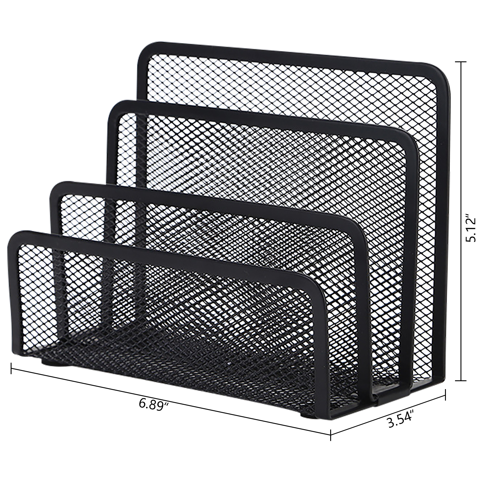 AGCAN 2-Pack Metal Mesh Mail Organizer, Black photo 3