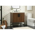 thumbnail image 2 of Elegant Decor Eugene 30" Aluminum MDF Single Bathroom Vanity in Walnut, 2 of 8