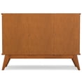thumbnail image 3 of Simpli Home Draper SOLID HARDWOOD and Rubberwood 50 inch x 17 inch Rectangle Mid Century Modern 3 Door Sideboard Buffet in Teak Brown, 3 of 15