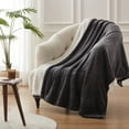 thumbnail image 6 of Westinghouse 50x60" Electric Blanket Throw, 6 Heating Levels & 2-10 Hours Auto Shutoff Setting, Flannel to Sherpa Reversible Heated Throw, Grey, 6 of 8