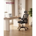 thumbnail image 2 of Silla de oficina VASAGLE ergonómica de malla ajustable con soporte lumbar, 2 of 8