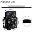 thumbnail image 6 of FUIALDOLG Dragonfly Floral Crossbody Shoulder Bag, Polyester Zipper Purse for Women Girls, Adjustable Crossbody Cell Phone Bag for Travel Sport, 6 of 7