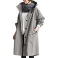 thumbnail image 2 of Anoraks pour Femmes, Veste Imperméable Confortable, Manteau à Capuche Élégant, Grande Taille, Réversible, Coupe-Vent, 2 of 7