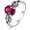 Created Ruby, variant on Created Turquoise/Emerald/Ruby/Opal Engagement Ring for Women 925 Sterling Silver 8 * 6MM Oval Birthstone Gemstone Wedding Rings Leaf Bohemian Boho Jewelry Gifts