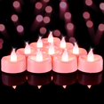 thumbnail image 1 of Velas LED sin llama BEICHI, paquete de 50 unidades, color rosa, 1 of 6