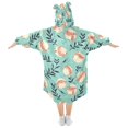 thumbnail image 2 of joogoo Wearable Blanket Hoodie for Baseball Leaf Flannel Sherpa Pocket 3-14 YR S, 2 of 7