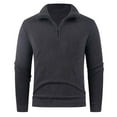 thumbnail image 5 of Betivan Mens Quarter Zip Pullover Fleece Long Sleeve Golf Shirt Warm Winter Athletic Sweater Lightweight, 5 of 6