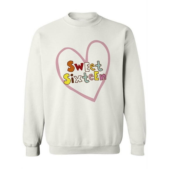 Sweet Sixteen Heart Design. Sweatshirt Women -Image by Shutterstock, Female 4X-Large