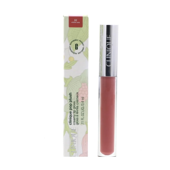 Clinique Pop Plush Creamy Lip Gloss, 02 Chiffon Pop, 0.11 oz