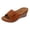 Brown, variant on Women's Floral Platform Wedge Dress Slip on Sandals Boho Summer 3D Flower Leather Open Toe Comfortable Orthopedic Arch Support High Heels Walking Slides Slippers Brown Size 8.5