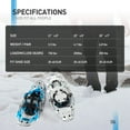 thumbnail image 2 of G2 30Inches Light Weight Snowshoes, with Special EVA Padded Ratchet Binding, Heel Lift, Toe Box, Flexible Pivot Bar, Durable Back Strap, Set with Trekking Poles(Blue), 2 of 7