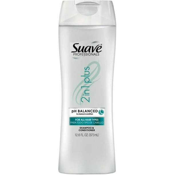 2 Pack Suave Professionals Shampoo & Conditioner, 2 in 1 Plus 12.6 oz
