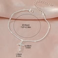 thumbnail image 6 of Women Anklet Copper Adjustable Cross Pendant Glittering Rhinestone Decor Lobtser Clip Ankle Chain Lady Feet Jewelry, 6 of 8