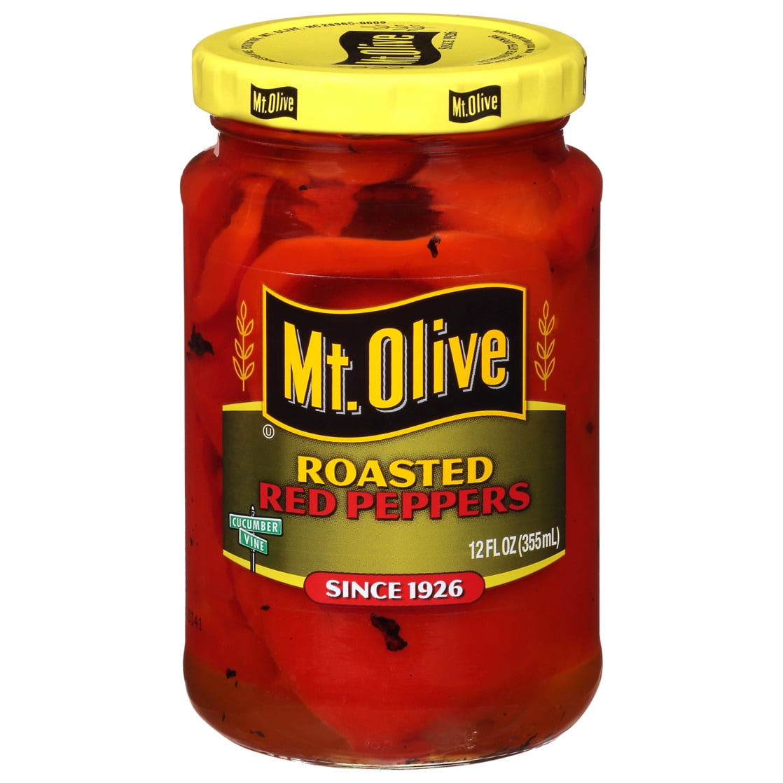 (5 pack) Mt. Olive Roasted Red Peppers, 12 fl oz jar