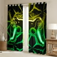 thumbnail image 2 of Erosebridal Gradient Gamepads Curtains for Living Room,Video Game 30%-50% Blackout Curtains Set of 2 (38Wx45L),Geometric Plaid Curtains and Drapes (38Wx45L),Male Bedroom Decor, 2 of 6