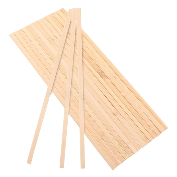 BESTYASH 50 Pieces Ivory Wood Craft Sticks Flat Wood Sticks for Projects and Beginners’ Creative Activities