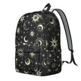 thumbnail image 2 of Gothic Celestial Backpack, Waterproof School Bag with Dark Moon and Starry Night Steampunk Design, 2 of 5