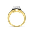 thumbnail image 4 of FB Jewels 10kt Yellow Gold Womens Round Black Color Enhanced Diamond Cluster Ring 3/4 Cttw, 4 of 4