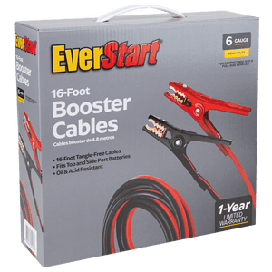 EverStart 16-Foot Booster Cables, 6-Gauge, 600A, Full-Size