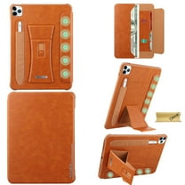 Dteck Business Case for iPad Air 13 Inch (M3/M2, 2025/2024), Strong Magnetic Auto Sleep Shockproof Case with Absorbing Multi-Angles Stand, Pen Holder, Card Slot,Brown