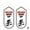 Never Give Up, variant on Waterproof Bicycle Stickers 2-Pack Durable Peel and Stick Decals for Bike Frame Personalization