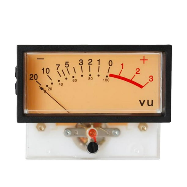 Medidor de panel de amperímetro precisión - Medidor analógico - Medidores de de energía luz de fondo Zulema Cabezal de medidor de VU analógico