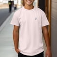 thumbnail image 5 of Dalix Ghost Midweight Embroidered Cotton Tee Jersey Mens in Pink M Medium, 5 of 5